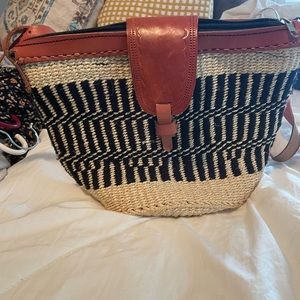 Beautiful handmade woven crossbody purse-from Africa.